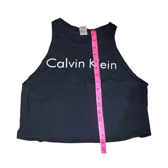 Black Reworked Calvin Klein Crop Top - Picture 5 of 5